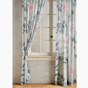 Set of 2 84” Anthropologie Catamarca Floral Curtains